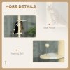 PawHut 260cm Floor to Ceiling Cat Tree, Height Adjustable Kitten Tower with Anti-slip Kit, Multi-Layer Activity Centre w/ Fish-shaped Perches Scratching Post Ball Toy - Yellow