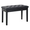 HOMCOM Faux Leather Piano Stool Makeup Stool Bench Dressing Table Seat with Storage 76x36x50cm