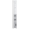 kleankin Modern Bathroom Storage Cabinet, Freestanding Tall Bathroom Cabinet with Open Shelves and 3 Cupboards with Door, for Bedroom Hallway