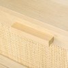 HOMCOM Rattan Bedroom Chest of Drawers, 3 Drawers Storage Unit, Boho Dresser for Living Room, Hallway, Natural