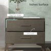 HOMCOM Chest of Drawers, 2 Drawer Fabric Dresser with Steel Frame for Bedroom, Living Room, Easy to Assemble, Brown