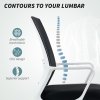 HOMCOM Drafting Chair, Swivel Draughtsman Chair, Ergonomic Office Chair, Mesh Standing Desk Chair with Lumbar Support, Adjustable Foot Ring, Adjustable Height, Black