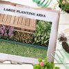 Outsunny Galvanised Raised Bed for Garden, Rectangular Outdoor Elevated Planter Box with Safety Edging and Open Bottom for Growing Flowers, Herbs and Vegetables, 240 x 60 cm, Green