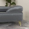 PawHut Dog Sofa Pet Couch Cat Chair with Removable Backrest, Soft Cushion, Washable Cover, for Small and Medium Sized Dogs, Grey