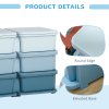 HOMCOM Kids Storage Units with 6 Drawers 3 Tier Chest Vertical Dresser Tower Toy Organiser for Nursery Playroom Kindergarten Blue