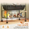 PawHut Hamster Cage, 5 Tier Large Gerbil Cage on Wheels with 17 cm Deep Tray, Storage Shelf, Big Exercise Wheel, Tube System, Hut, Platforms, Ramps, Food Dish, Water Bottle, for Syrian Hamsters, Rats