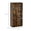 HOMCOM 3 Tier Bookshelf, Modern Cube Bookcase with 7 Open Storage Compartments, Freestanding Display Storage Unit for Living Room, Bedroom, Study
