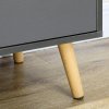 HOMCOM Chest of Drawers, 3-Drawer Storage Cabinet Organiser with Wood Legs for Bedroom, Living Room, Dark Grey