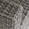 Outsunny Armless Rattan Garden Chair, Outdoor Rattan Chair with Cushions, PE Wicker Garden Furniture with Steel Frame, Adjustable Footpads for Garden, Terrace, Light Grey
