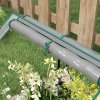 Outsunny Raised Garden Bed with Mini Greenhouse, Outdoor Metal Planter Box with Cover, for Herbs and Vegetables, Use for Patio, Garden, Balcony, Clear and Dark Grey