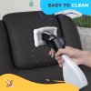 HOMCOM Kids Recliner, PU Leather Kids Armchair, Child Chair, Toddler Armchair with Adjustable Backrest, Footrest, Padded Headrest, Cup Holder, Black