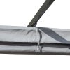 Outsunny 3 x 3(m) Metal Retractable Pergola, Garden Gazebo Metal Pergola Canopy Outdoor Sun Shade Shelter for Party BBQ, Grey