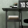 HOMCOM Compact Computer Desk with Storage Shelves, Study Table with Bookshelf, PC Table Workstation for Home Office, Study, Easy Assembly