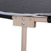 Outsunny Single Person Camping Bed Folding Cot Outdoor Patio Portable Military Sleeping Bed Travel Guest Leisure Fishing with Side Pocket and Carry Bag - Black