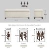 HOMCOM Storage Ottoman Bench, Corduroy Footstool with Removable Lid and Legs, 112cm Storage Chest Box for Living Room, Bedroom, Hallway