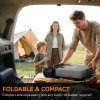 Outsunny 90L Festival Trolley on Wheels, Folding Camping Trolley Cart with Adjustable Handle, Portable for Outdoor, Garden, Shopping, Fishing, Dark Grey