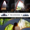 Outsunny 5-6 Man Dome Camping Tent Hiking Shelter UV Protection 3000mm Water Resistant Tunnel Tent
