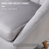 HOMCOM Velvet Armchair, Modern Accent Chair, Upholstered Tub Chair with Solid Wood Legs and Seat Cushion for Living Room, Grey