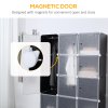 HOMCOM Portable Wardrobe for Bedroom, 15 Cube Closet with Hanging Rail, Modular Storage Cabinet, Plastic Armoire for Space Saving, White and Black