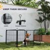PawHut Whelping Box for Dogs and Puppies, 4 Panel Whelping Pen with Washable Whelping Pad, Wind-Resistant Cloth, Lockable Door, Dog Playpen for Indoor, Outdoor, for Small and Medium Breeds