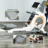 SPORTNOW Rowing Machine, 16-Level Magnetic Rower Machine with LCD Monitor and Phone Holder, Vertical Storage, for Home Gym Cardio Training, White