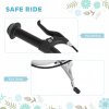 HOMCOM Kids Scooter, Teen Push Scooter with Big Wheels, 85-95cm Adjustable Handlebar Height, Dual Brakes, Scooter for Kids 5+ Years Old, White