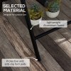Outsunny Set of 2 Patio Folding Chairs with Adjustable Back, Aluminium Dining Chairs with Breathable Mesh Fabric Padded Seat and Backrest, Headrest for Outdoor Garden Lawn, Black