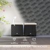 Outsunny Set of 2 Rattan Storage Ottoman, Outdoor Footstool with Removable Cushions, Garden Storage Seat for Balcony, Porch, Living Room, Cream White