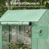 Outsunny Mini Greenhouse, Tomato Greenhouse Green House for Garden with 2 Roll-up Doors, Vent Holes and Reinforced PE Cover, 100 x 80 x 150cm, Green