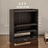HOMCOM 4-Tier Desk Organiser, Multifunctional Assembled Desktop Organiser with Adjustable Shelves and Cable Management for Stationery, Office Supplies, Paper, Dark Brown
