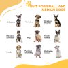 PawHut Pressure Fit Safety Gate for Doorways and Staircases, Dog Gate with Auto Closing Door, Pet Barrier for Hallways with Double Locking, Openings 74-80cm - White