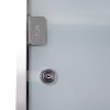 HOMCOM Stainless Steel wall mounted Medicine Cabinet with 2 Shelves + Security Glass Door Lockable 48 cm(H)