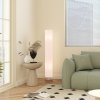 HOMCOM Floor Lamp, 120cm Standing Lamp with Linen Lampshade, Standard Light with Pine Wood Base for Living Room, Bedroom (Bulbs Not Included)