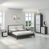 HOMCOM Bedside Tables Set of 2, Nightstands with 2 Drawers, Modern Bedside Cabinets with Storage for Bedroom, Living Room, White and Black
