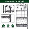 Outsunny 3 Tier Plant Stand Indoor Outdoor, Metal Plant Shelf Flower Display Rack for Potted Plants Garden Balcony Decor, 44 x 25 x 96 cm