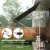 Outsunny Balcony 3 x 1.5m Manual Adjustable Awning, DIY Patio Clamp Awning Canopy, Retractable Shade Shelter Easy to Move for Balcony, Grey