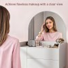 HOMCOM Dressing Table with Arched Mirror, Modern Makeup Desk with 3 Drawers, Small Vanity Table for Bedroom, Small Spaces, 60 x 42.5 x 131 cm, White