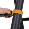 HOMCOM 3.8M Duo Aluminium Ladder with 12 Non-Slip Steps, Tool Holder Herringbone Deployed Extendable DIY with Climbing Platform, Yellow