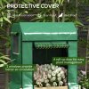 Outsunny Wooden Raised Planter with Plastic Greenhouse Cover and Bed Liner, Elevated Garden Bed for Vegetables, Flowers, Herbs, 86 x 60 x 165cm, Green