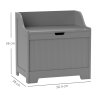 HOMCOM Storage Chest, Storage Trunk with Safety Hinge and U-shaped Cut-out Pull, Wooden Storage Box for Living Room, Entryway, 56.4 x 38 x 56 cm