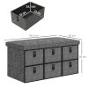 HOMCOM Shoe Bench with Seat, Shoe Storage Bench with Cushion and 6 Fabric Drawers for Entryway, Hallway, Living Room, Bedroom