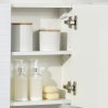 kleankin Bathroom Cabinet with Mirror, Double Door Wall Mounted Storage Cupboard Organizer with Adjustable Shelves, White