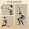 SPORTNOW Soft Kettlebell, 12kg Kettle Bell with Non-Slip Handle for Home Gym Weight Lifting and Strength Training, Yellow and Grey