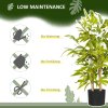 HOMCOM Decorative Artificial Plants Bamboo Tree in Pot, Desk Fake Plants for Home Indoor Outdoor Decor, 60cm
