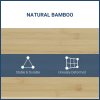 HOMCOM Monitor Riser Laptop PC Plinth Stand TV Computer Desktop Organiser W/ Drawer Bamboo