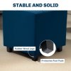 HOMCOM Small Footstool Ottoman, Velvet Footrest, Square Foot Stool with Rubber Wood Legs and Padded Seat for Living Room, Bedroom, Entryway, 35 x 35 x 35cm