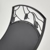 Outsunny Metal Arced Firewood Log Holder Indoor Outdoor Folding Firewood Rack Fireplace Wood Storage Shelf w/ Leaf Pattern Design, Black, 43.5W x 36.5D x 41H cm