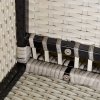 Outsunny Armless Rattan Garden Chair, Outdoor Rattan Chair with Cushions, PE Wicker Garden Furniture with Steel Frame, Adjustable Footpads for Garden, Terrace, Light Grey