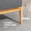 HOMCOM 2 Seater Sofa Modern Linen Fabric Upholstery Tufted Couch with Rubberwood Legs for Living Room and Kitchen