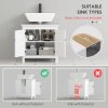 HOMCOM Under Sink Bathroom Cabinet, Freestanding Bathroom Sink Cabinet with Adjustable Shelf for Wall-Mounted Sinks, 60 x 30 x 60cm, White